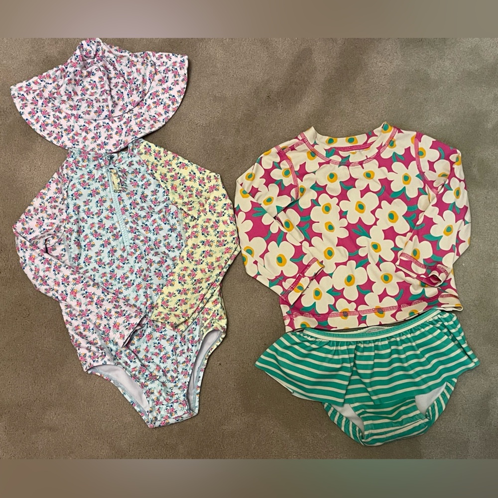 Hanna Andersson & Andy & Evan Toddler Girl Swim Bundle 18-24m